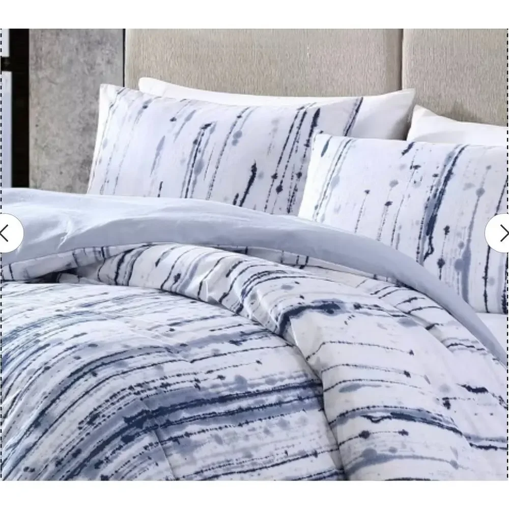 City Scene King Sokal Comforter & Sham Set Indigo Blue